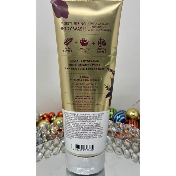 Bath & Body Works Dahlia Moisturizing Body Wash Shea Cocoa Butter 10 fl oz New - Picture 3 of 5